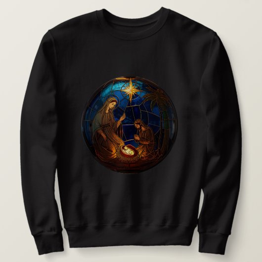 Sweatshirt Holy Night Nativity Glow (Design devant)