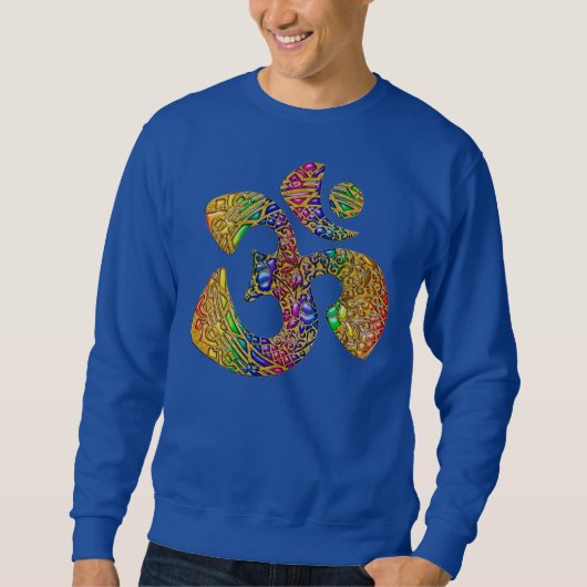 Sweatshirt Holy OM - Ornement couleur or (Devant)