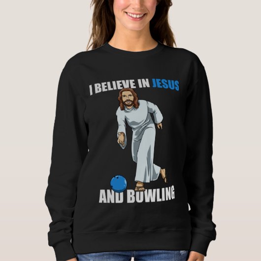Sweatshirt Holy Strike  Bowling Jesus  2 (Devant)