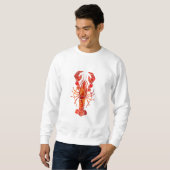 Sweatshirt Homard polygonal rouge (Devant entier)