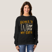 Sweatshirt Home Is Where My Cat Is (Devant entier)