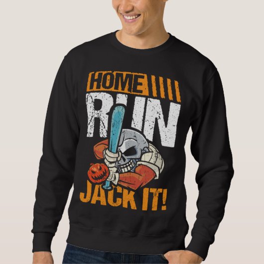 Sweatshirt Home run jack it baseball player and baseball (Devant)
