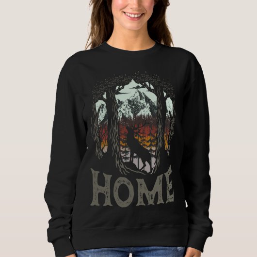 Sweatshirt Home  Wilderness Landscape Camping Outdoor   4 (Devant)