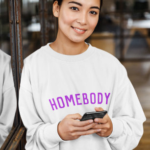 Sweatshirt Homebody Purple Trendy Home