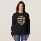 Sweatshirt Homer Alaska Mountains Sunset 1 (Devant entier)