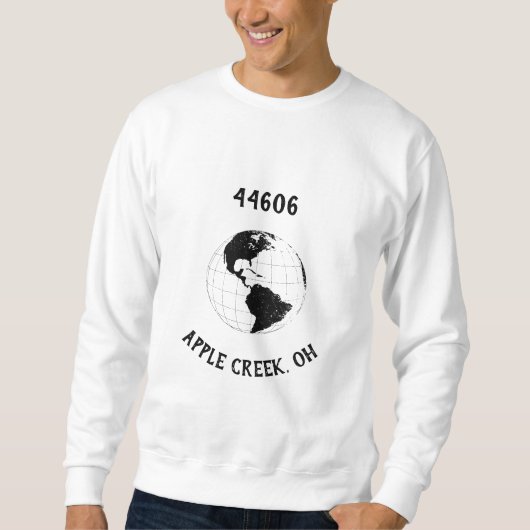 Sweatshirt Hometown City State Code postal Globe World Map (Devant)