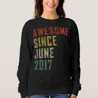 Sweatshirt Homme 5 ans Awesome depuis Juin 2017 5e Naissance