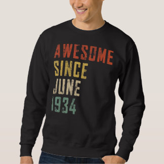 Sweatshirt Homme 88 Ans Awesome Depuis Juin 1934 88th Bir