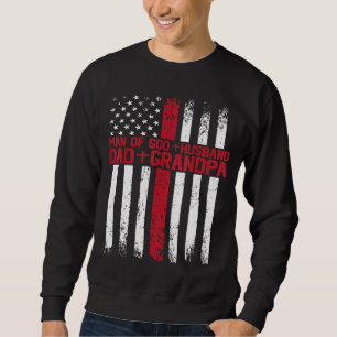 Sweatshirt Homme de Dieu Mari Papa Grand Jésus Dieu Religieux