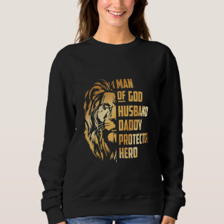 Sweatshirt Homme de Dieu Mari Père Protecteur Héros Mari L