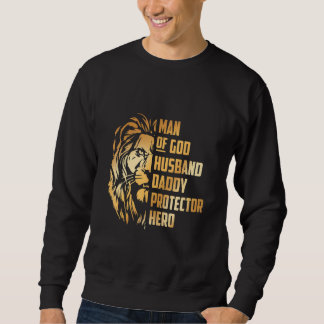 Sweatshirt Homme de Dieu Mari Père Protecteur Héros Mari L