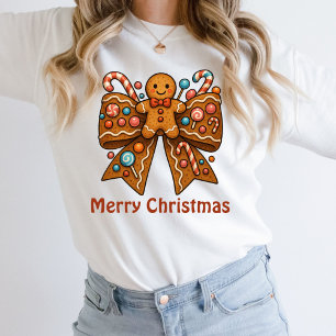 Sweatshirt Homme en pain d'épices Coquette Bow Noël Fêtes