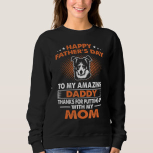 Sweatshirt Homme Frontière Collie Chien Papa Bonne Fête des p