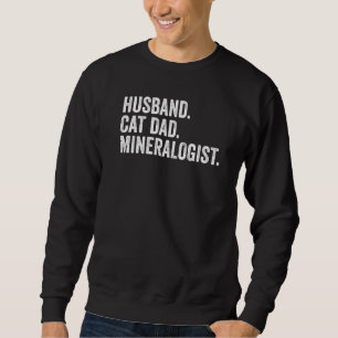 Sweatshirt Homme Mari Chat Papa Mineralogiste Géologue