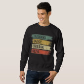 Sweatshirt Homme Mari Daddy Fireman Hero Pompier (Devant entier)