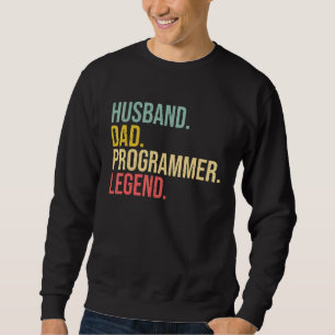Sweatshirt Homme mari père programmeur Légende Fête des pères