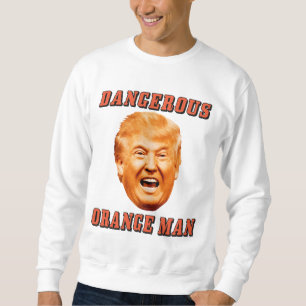 Sweatshirt Homme orange dangereux de la chemise de Donald