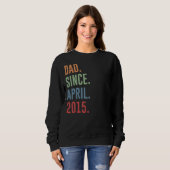 Sweatshirt Homme Papa depuis avril 2015 (Devant entier)