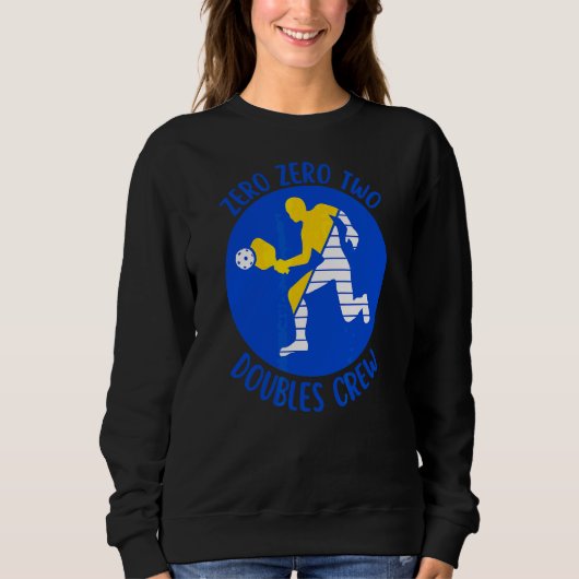 Sweatshirt Homme Pickleball Zéro Zéro Deux Doubles Cre (Devant)