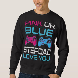 Sweatshirt Homme Rose Ou Bleu Genre Révéler Vidéo Jeu Stepdad