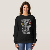Sweatshirt Homme Sicile Drapeau sicilien (Devant entier)