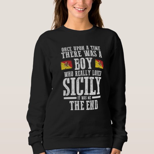 Sweatshirt Homme Sicile Drapeau sicilien (Devant)