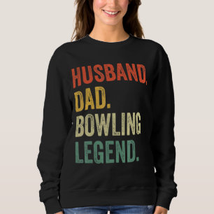 Sweatshirt Homme Vintage mari papa Bowling Légende Rétro Fath