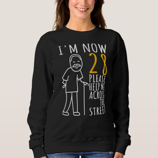 Sweatshirt Hommes 28e anniversaire Pour lui Je suis maintenan (Devant)