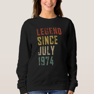 Sweatshirt Hommes 48 Ans Légende depuis juillet 1974 48e Birt