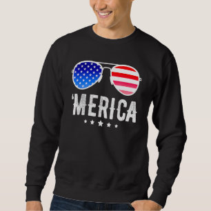 Sweatshirt Hommes 4 juillet Drapeau américain garçons Patriot