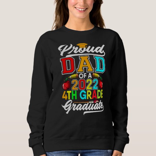 Sweatshirt Hommes 4e année Graduation 2022 Garçons Fier Da (Devant)