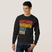 Sweatshirt Hommes 57e anniversaire de Mariage pour lui mervei (Devant entier)