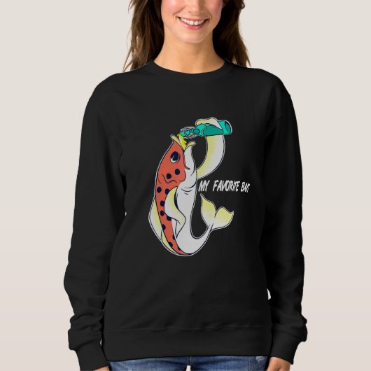 Sweatshirt Hommes Abeille Préférée Beer Poisson Pêche Humour (Devant)