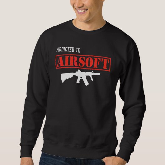 Sweatshirt Hommes Airsoftinggun Femmes Addicées À Airsoft (Devant)