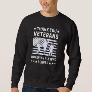 Sweatshirt Hommes Anciens Combattants Mercis Honore Ceux Qui