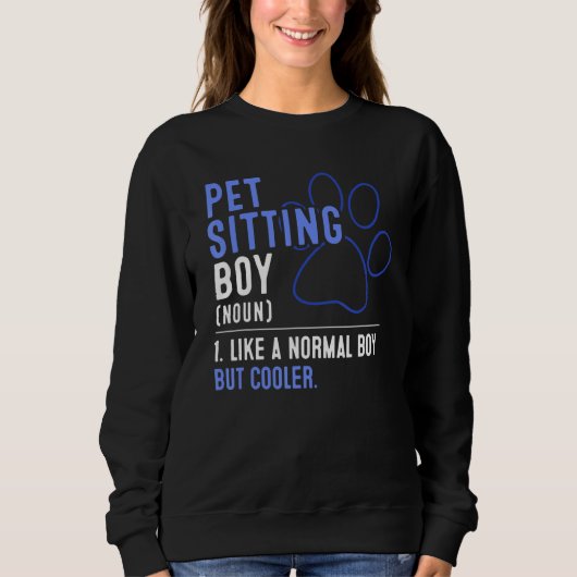 Sweatshirt Hommes Animaux Assis Garçon Comme Un Garçon Normal (Devant)