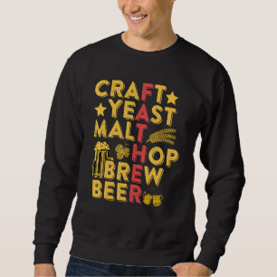 Sweatshirt Hommes Artisanat Levure Malt Hop Brew Bière Artisa