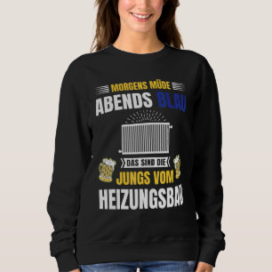 Sweatshirt Hommes Chauffage Plumber Matin Fatigué Soirée Bleu