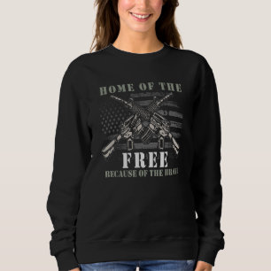 Sweatshirt Hommes Chez Les Libres À Cause Du Courageux Patrio