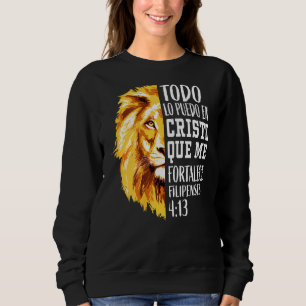 Sweatshirt Hommes Chrétiens Lion Espagnol De Juda Graphisme S