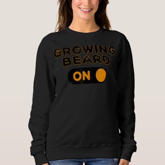Sweatshirt Hommes Cool, déclaration de croissance de la barbe (Devant)