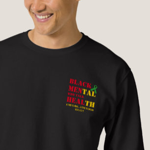 Sweatshirt HOMMES DE LA SANTÉ Mentale Noire QUI PARLENT GUÉRI