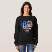 Sweatshirt Hommes en détresse American Drapeau Hearling Bowli (Devant entier)