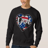 Sweatshirt Hommes en détresse Drapeau Américain Coeur Footbal (Devant)