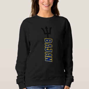 Sweatshirt Hommes Femmes Fières Barbade Drapeau Carte Barbado