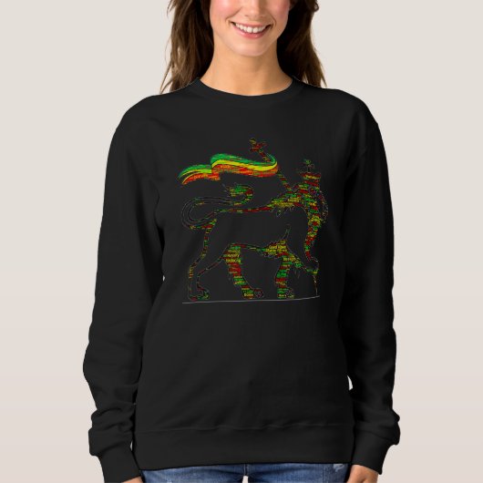 Sweatshirt Hommes Femmes Rastafarian Pride Reggae Rasta Lion (Devant)