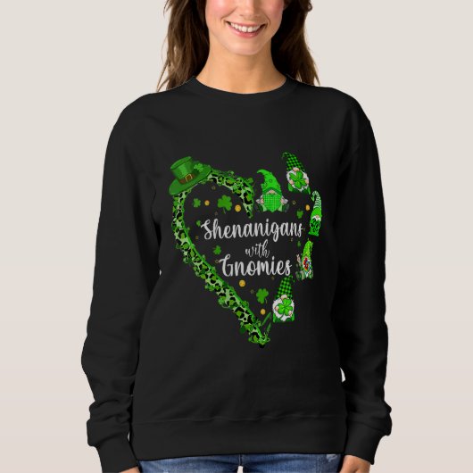 Sweatshirt Hommes Femmes Saint Patrick's Day Shenanigans with (Devant)