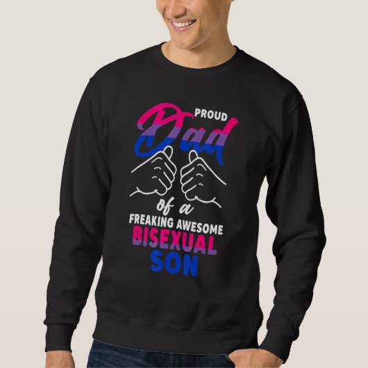 Sweatshirt Hommes Fier Bisexuel Père Pride LGBT Award (Devant)