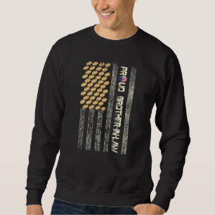 Sweatshirt Hommes Fier Frère En Droit American Flag Football