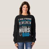 Sweatshirt Hommes Fière Infirmière Papa Dit (Devant entier)